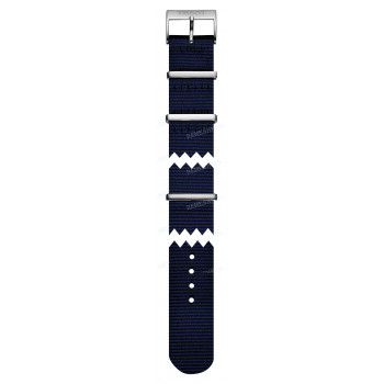 Ремешок для часов Tissot 19/19 мм, синий, текстиль, стальная пряжка, QUICKSTER (T095.417)