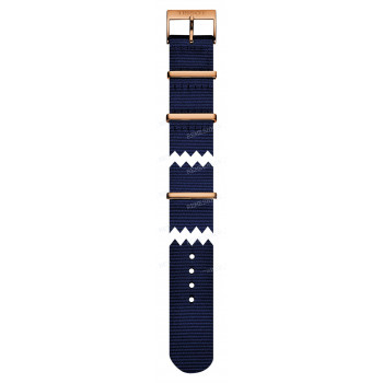 Ремешок для часов Tissot 19/19 мм, синий, текстиль, розовая пряжка, QUICKSTER (T095.410)