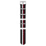 Ремешок для часов Tissot 19/19 мм, черный/красный/белый, синтетика, стальная пряжка, QUICKSTER (T095.417)