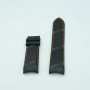 Ремешок для часов Tissot 24/22 мм, черный, заостренный тип, теленок, оранжевая прострочка, без замка, COUTURIER (T035.627, T035.614)