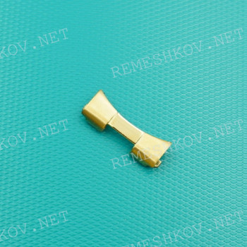 Оконцовка браслета 26 мм, золотистый, заостренный тип, 26-10