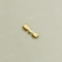 Оконцовка браслета 20 мм, золотистый, заостренный тип,  двойной вырез, 20-4x2