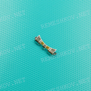 Оконцовка браслета 18 мм, серебристый/золотистый, заостренный тип, двойной вырез, 18-3x2