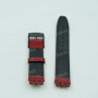Ремешок UK для часов Swatch 20/18 мм, красный, естественная фактура, под корпус