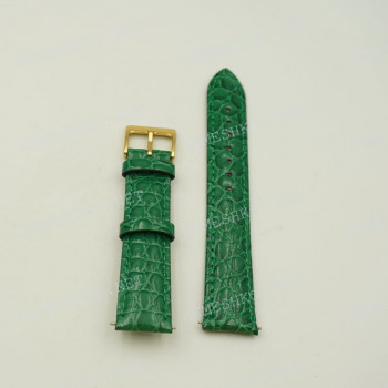Ремешок UK для часов 18/16 мм, зеленый, крокодил
