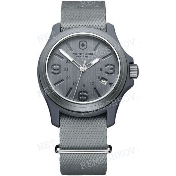 Ремешок для часов Victorinox 241515, серый, текстиль, ЗБ